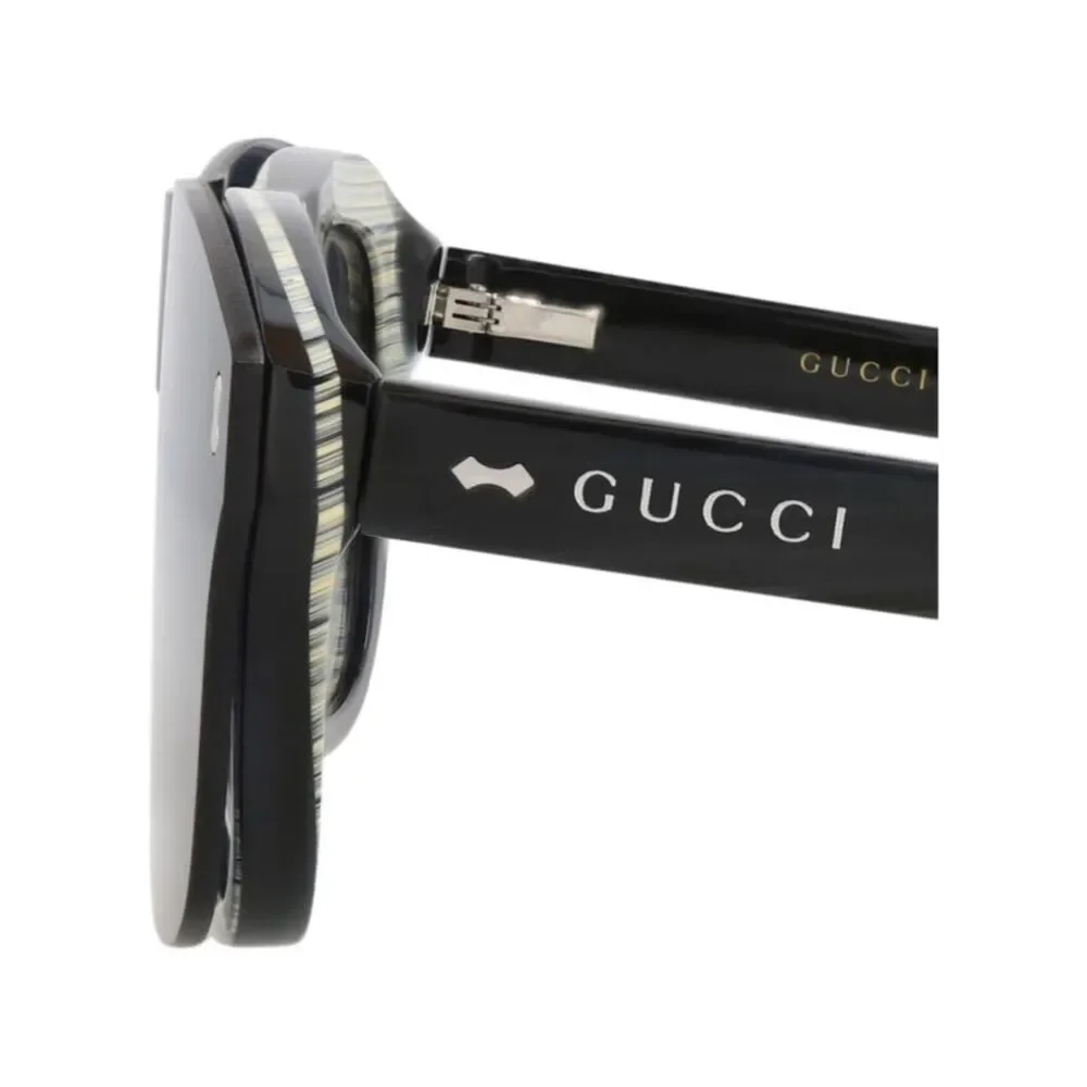 Gucci Aviator-Frame Recycled Acetate Sunglasses Black Mens